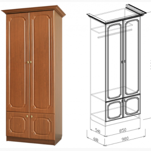 Шкаф платяной №13 "Диана" МДФ