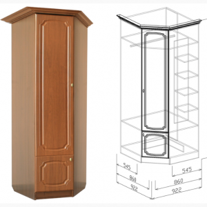 Шкаф угловой №18 "Диана" МДФ