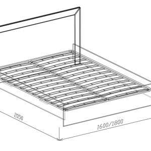 Кровать №3 №31/32 (с основанием) "Корвет Люкс"