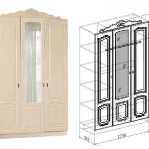 Шкаф 3х створчатый "Корона"